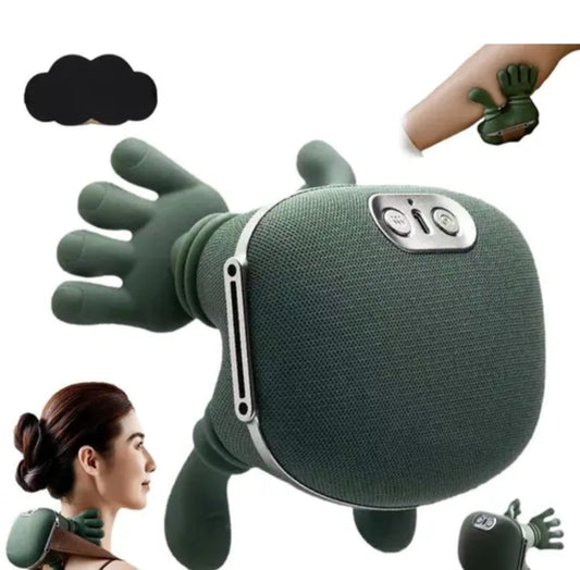 Rechargeable Mini Hand-Shape Neck & Shoulder Massager | Portable Deep Relaxation Device